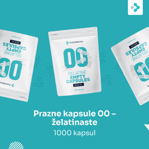 X Prazne Kapsule Elatinaste Skupaj Kapsul Futunatura Si