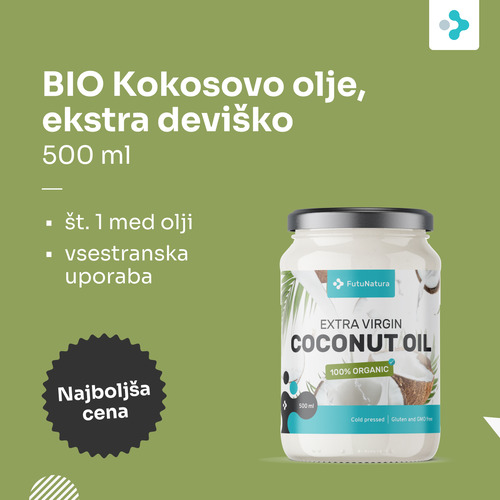 BIO Kokosovo olje ekstra deviško 500 ml FutuNatura si