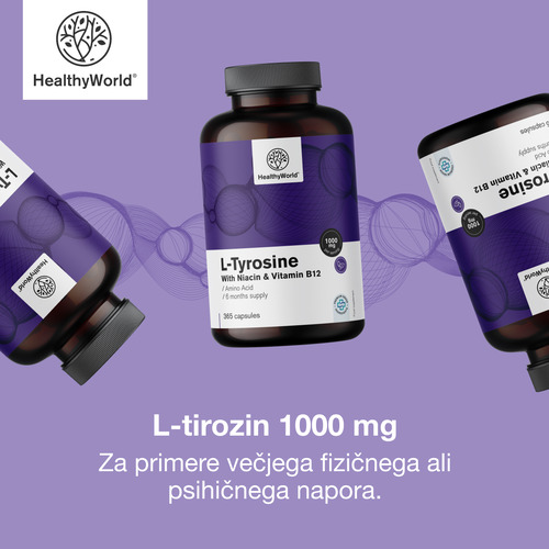 3x L-tirozin 1000 Mg, Skupaj 1095 Kapsul - FutuNatura.si