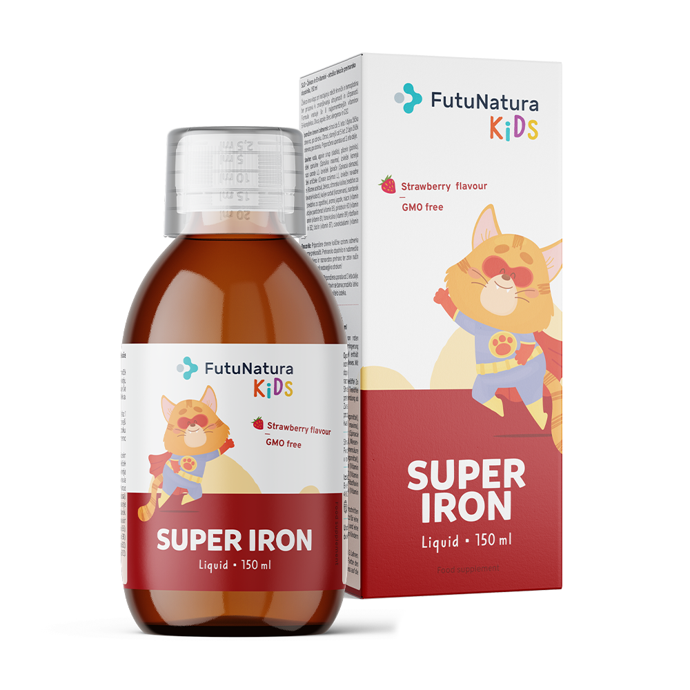 Super Iron: Železo + B vitamini, tekoče prehransko dopolnilo za otroke