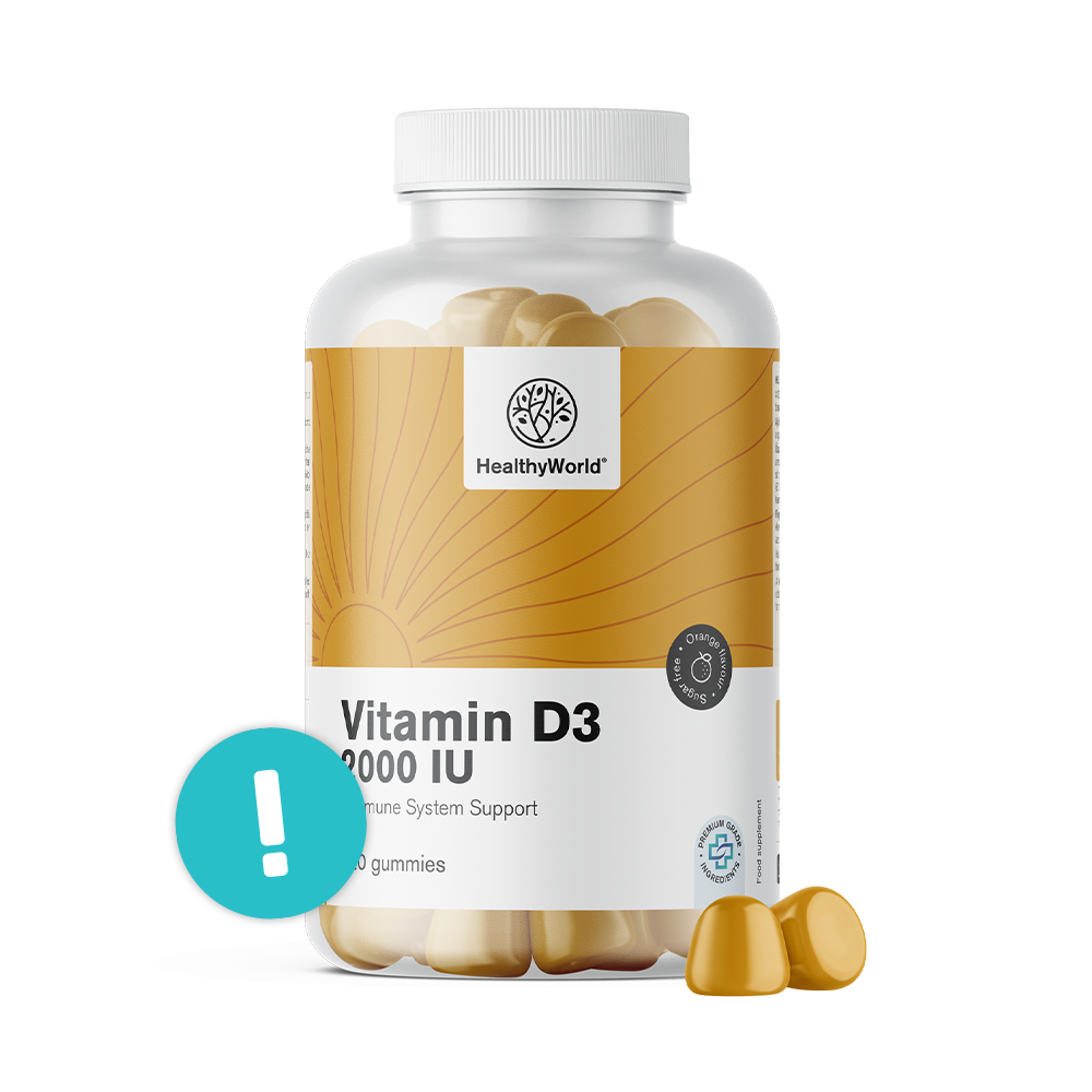 Vitamin D3 2000 i.e. v obliki gumijev