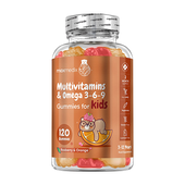 Multivitamini in omega 3-6-9 za otroke, 120 gumi medvedkov