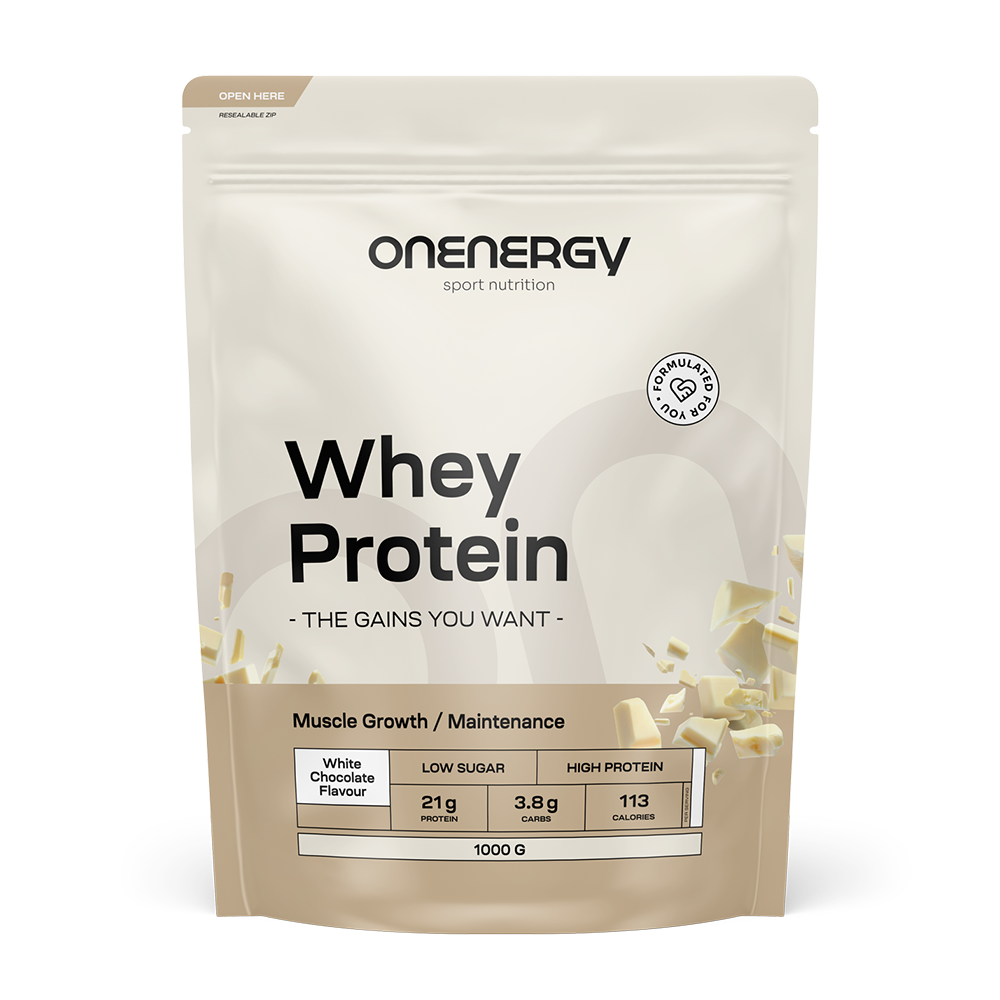 Whey proteini iz sirotke z okusom bele čokolade